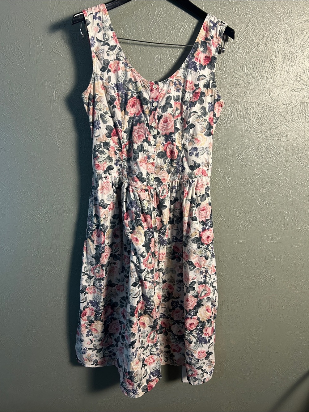 vintage 1980s floral cotton dress